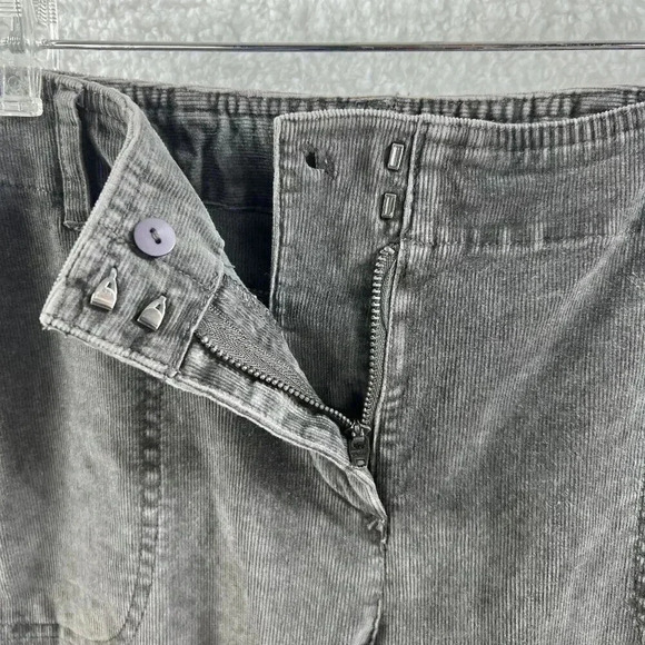 J Jill Pants Womens Size12 Corduroy Straight Leg Gray Corduroy Academia Preppy - Picture 5 of 16
